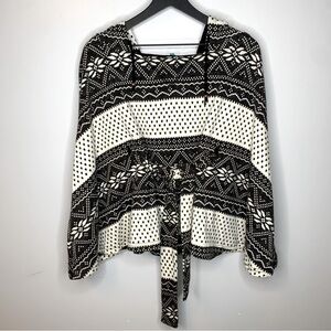 vFish Hooded Poncho Sweater Size XS/S